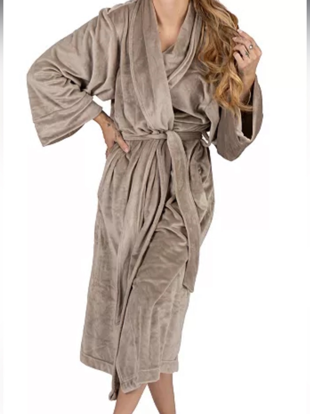Luxury Spa Crafted Microfiber Robe in Gray